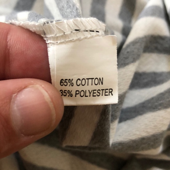 Amaryllis gray & white striped long sleeve top XL - Picture 9 of 13